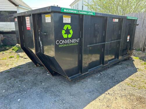 image of dumpster rental with logo